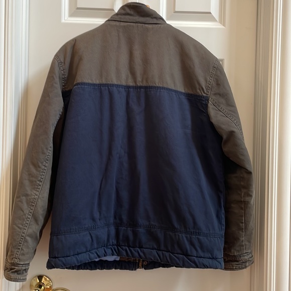 Quicksilver, brown and navy cotton puffer jacket - Picture 5 of 6